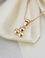 Fashion Golden Three Ball Gold Plated Earring Necklace Set