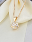 Fashion Golden Planet Gold-plated Diamond Earring Necklace Set
