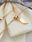 Fashion Golden Gold-plated Wings Earring Necklace Set
