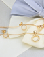 Fashion Golden Circle Gold-plated Earrings Necklace Set