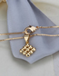 Fashion Golden Square Ball Gold Plated Earring Necklace Set