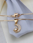 Fashion Golden Xingyue Gold Plated Diamond Earring Necklace Set