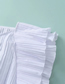 Fashion White Small Pleated Ruffled Loose Dress