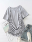 Fashion Gray Slim-fit Drawstring Dress