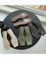 Fashion Light Brown Flat Bottom Transparent Square Head Sandals And Slippers