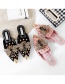Fashion Pink Pointed Rivets Bee And Diamond Toe Cap Half Slippers