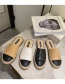 Fashion White Fisherman's Flat Heel Thick-bottomed Baotou Hit Color Half Slippers