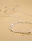 Fashion Golden Handmade Beaded Geometric Pearl Necklace Glasses Chain