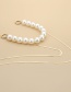 Fashion Golden Pearl-like U-shaped Tassel Multi-layer Necklace