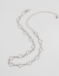 Fashion White K Hollow Geometric Small Love Chain Single Layer Necklace