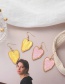 Fashion Pink Acrylic Love Alloy Earrings