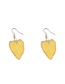 Fashion Yellow Acrylic Love Alloy Earrings