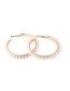 Fashion Pink Crystal Large Circle Alloy Resin Earrings