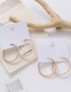 Fashion White Crystal Large Circle Alloy Resin Earrings