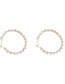 Fashion Pink Crystal Circle Wave Pattern Alloy Earrings
