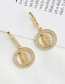 Fashion Golden Bronze Stud Earrings