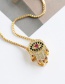 Fashion Golden Copper-set Zircon Eye Necklace