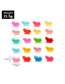 Fashion Mixed Colors (20 Random Colors) Butterfly Resin Alloy Grip Set
