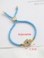 Fashion Blue Copper Inlaid Zircon Braided Wire Palm Bracelet