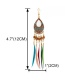 Fashion Color Mixing Feather Rice Beads Geometric Cutout Earrings