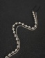 Fashion Silver Round Bead Chain Alloy Hair Chain