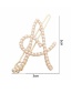 Fashion Letter Letter Pearl Alloy Hollow Hair Clip