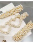 Fashion Solid Drop Of Water Diamond-shaped Pearl-shaped Geometric Hollow Hairpin