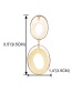 Fashion Golden Multilayer Oval Alloy Acetate Earrings