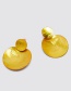 Fashion Yellow Geometric Round Shell Earrings