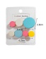 Fashion Color Mixing Wooden Round Color Contrast Alloy Hairpin Set