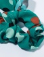 Fashion Green Polka Dot Printed Ribbon Large Intestine Loop Hair Rope