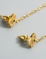 Fashion Golden Tassel Cross Eye Copper Micro-set Zircon Double-pin Earrings