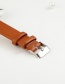 Fashion Brown Printed Digital Slim Dial Belt Quartz Womens Watch