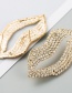 Fashion Golden-small Lip Alloy Pierced Earrings With Diamonds