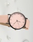 Fashion Pink Digital Watch With Ultra-thin Dial With Pu Belt