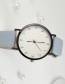 Fashion Creamy-white Digital Watch With Ultra-thin Dial With Pu Belt