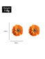 Fashion Orange Fabric Petal Alloy Earrings