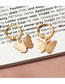 Fashion Round Silver Small Butterfly Alloy Geometric Earrings