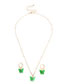 Fashion Green Butterfly Acrylic Alloy Necklace Earring Set