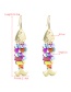 Fashion Brown Fish-scale Round Sequined Tassel Alloy Earrings