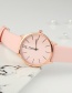 Fashion Pink Womens Quartz Watch With Scale Leather Strap