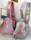 Fashion Silver Laser Sequined Diamond Violin Guitar Diagonal Chest Bag