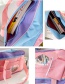 Fashion Pink Purple Love Transparent Stitching Contrast Shoulder Bag