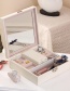 Fashion Purplish Red Wooden Cosmetics Jewelry Box With Mirror Jewelry