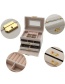 Fashion Rain Silk White Pu Leather Drawer Jewelry Box