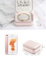 Fashion Nude Powder Portable Zipper Pu Multifunctional Jewelry Jewelry Box