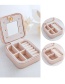 Fashion Nude Powder (bicycle) Portable Snake Leather Jewelry Box With Mirror