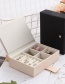 Fashion Elegant Black Pu Leather Magnetic Buckle Single-layer Jewelry Storage Box