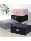 Fashion Black Large-capacity Double-layer Pu Leather Clamshell Jewelry Box