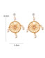 Fashion Golden Pearl-shaped Round Winding Hollow Diamond Earrings